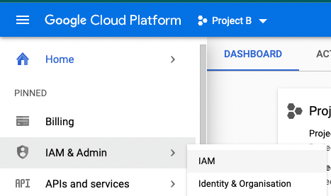 Go to the IAM under the IAM & Admin menu